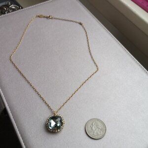 Catherine Popesco France Brass Crystal Pendant Necklace